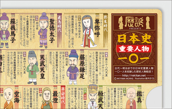日本の歴史 歴誕クリアファイル 日本史重要人物編 日本の歴史の重要人物がわかるクリアファイル